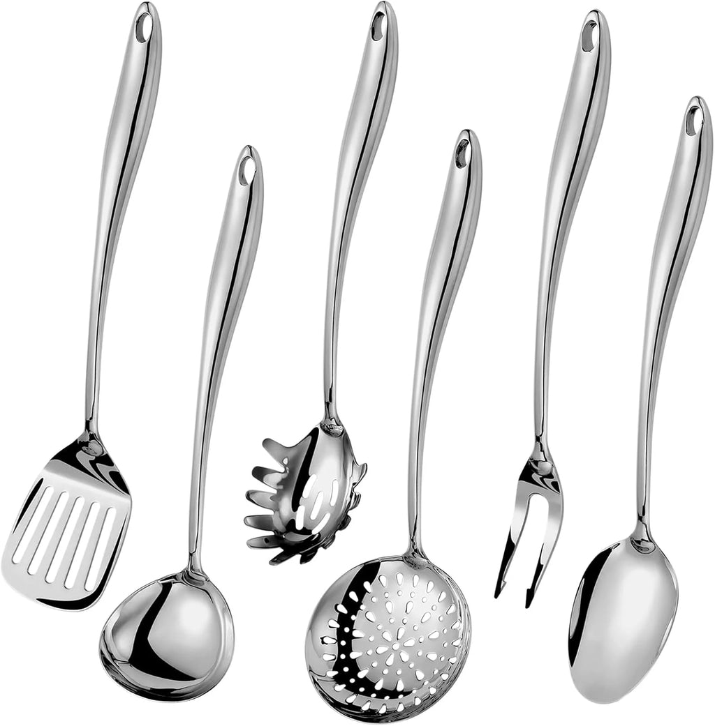 304 Stainless Steel Matte Kitchen Utensils Set 11 Pcs Long Metal Cooking Utensils Set Gold Cooking Utensils Set Dishwasher Suitable – Durable Stainless Steel Construction with a Practical Everyday Design