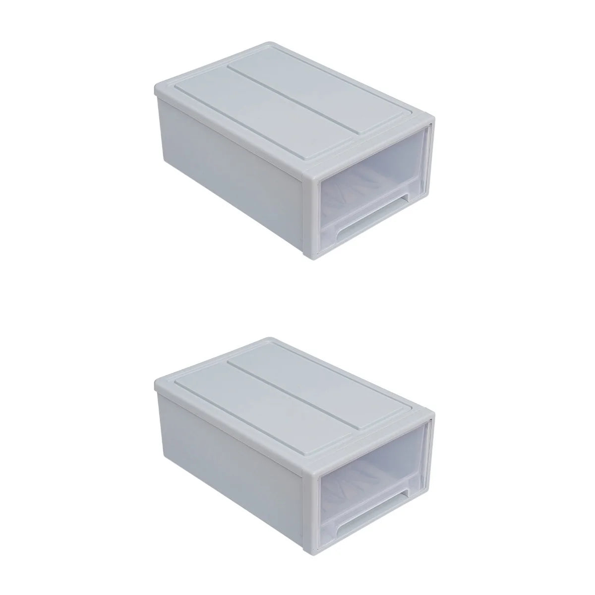 2pcs Drawer Clothes Storage Box- Out Drawer Container for Organizing Mens and Shoes Sandals Wedges Flats Heels and Accessories Blue – Practical Home Organization with a Practical Everyday Design