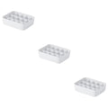3pcs Underwear Storage Box Plastic Storage Basket Stackable Storage Container with 15-Compartment Divider for Bra Panties Socks(White) – Everyday Household Format with a Practical Everyday Design