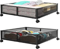 Under Bed Storage Containers with Wheels - Shoe Storage Organizer Drawer Tool-free Assembly Metal Underbed Storage for Bedroom Clothes Shoes Blankets - 2Pack – Everyday Household Format with a Practical Everyday Design