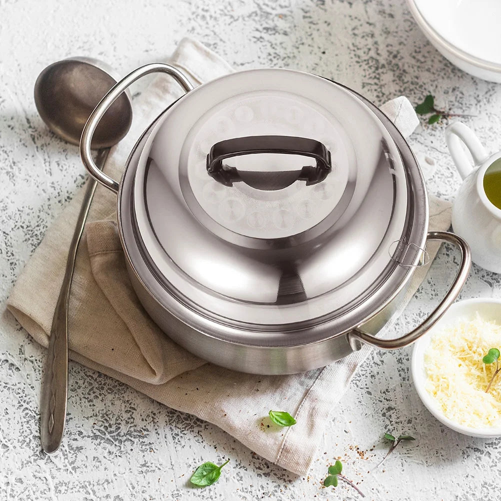 unbranded 2Pcs Stainless Steel Pot Covers 28.5cm Pot Lids Kitchen Accessories (Silver) – Durable Stainless Steel Construction with a Practical Everyday Design