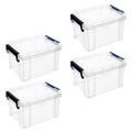 4Pcs Multi-functional Toy Storage Box Plastic Sundries Organizer with Lid Handles 8.5x6.5x5.0cm – Secure Lid Design with a Practical Everyday Design