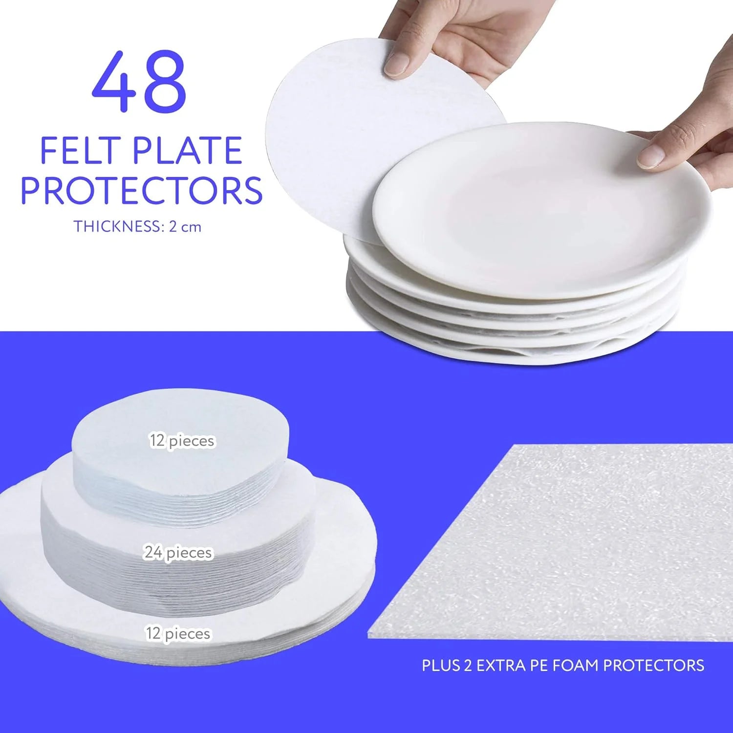 China Storage Containers - Quilted 6-Piece Set Storage Box- Stores Chinaware Stemware Dinnerware Dish Storage Service for 12 48 Pcs Felt Protectors Cardboard Dividers Included – Convenient Multi-Piece Set with a Practical Everyday Design