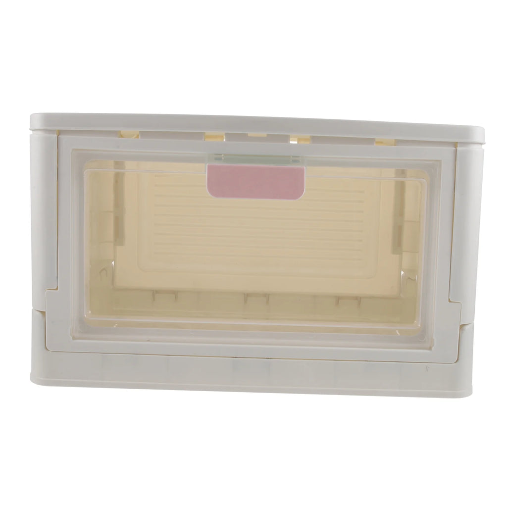 Storage Bins Boxes with Lids Heavy Duty Collapsible Crate Pink – Foldable Space-Saving Design with a Practical Everyday Design