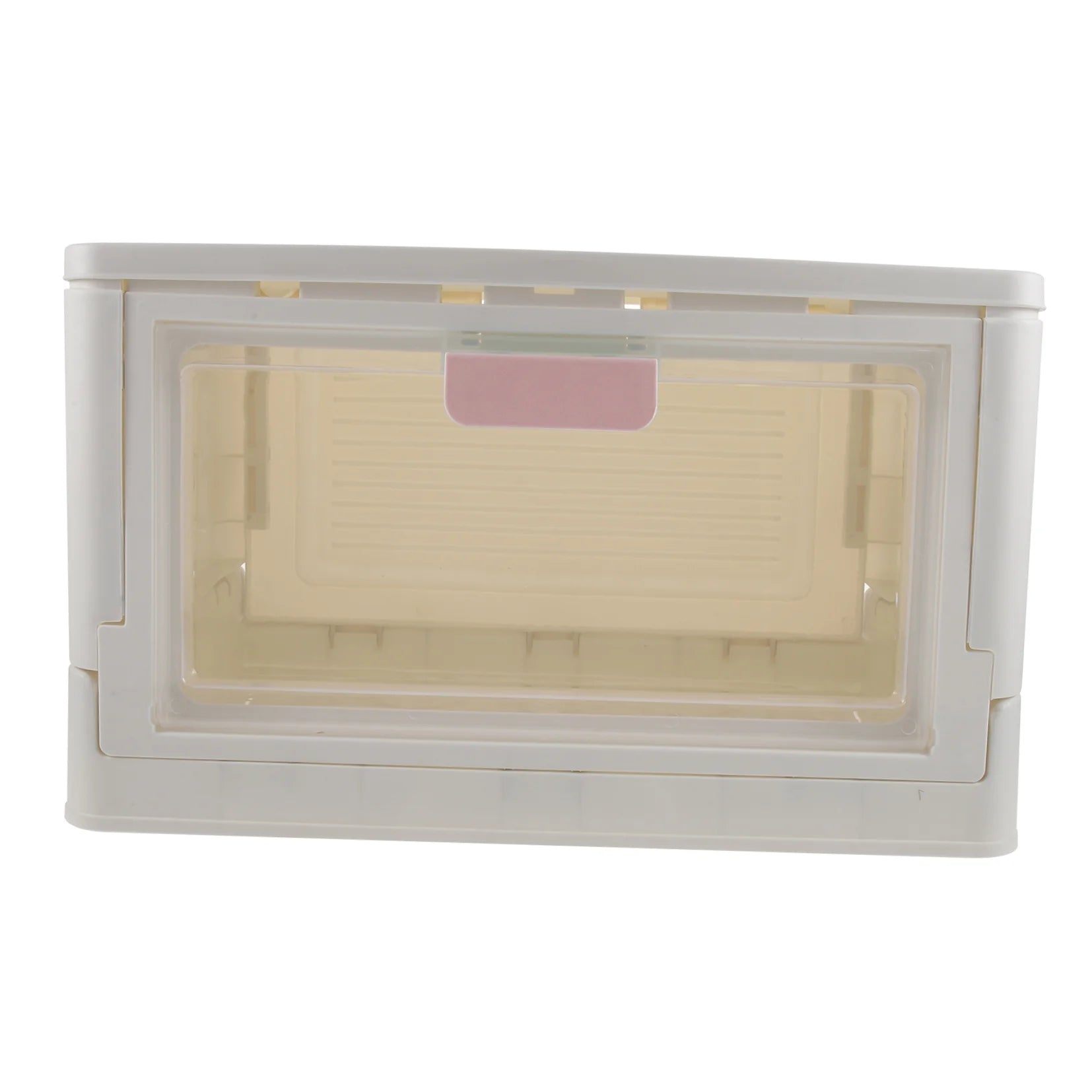 Storage Bins Boxes with Lids Heavy Duty Collapsible Crate Pink – Foldable Space-Saving Design with a Practical Everyday Design