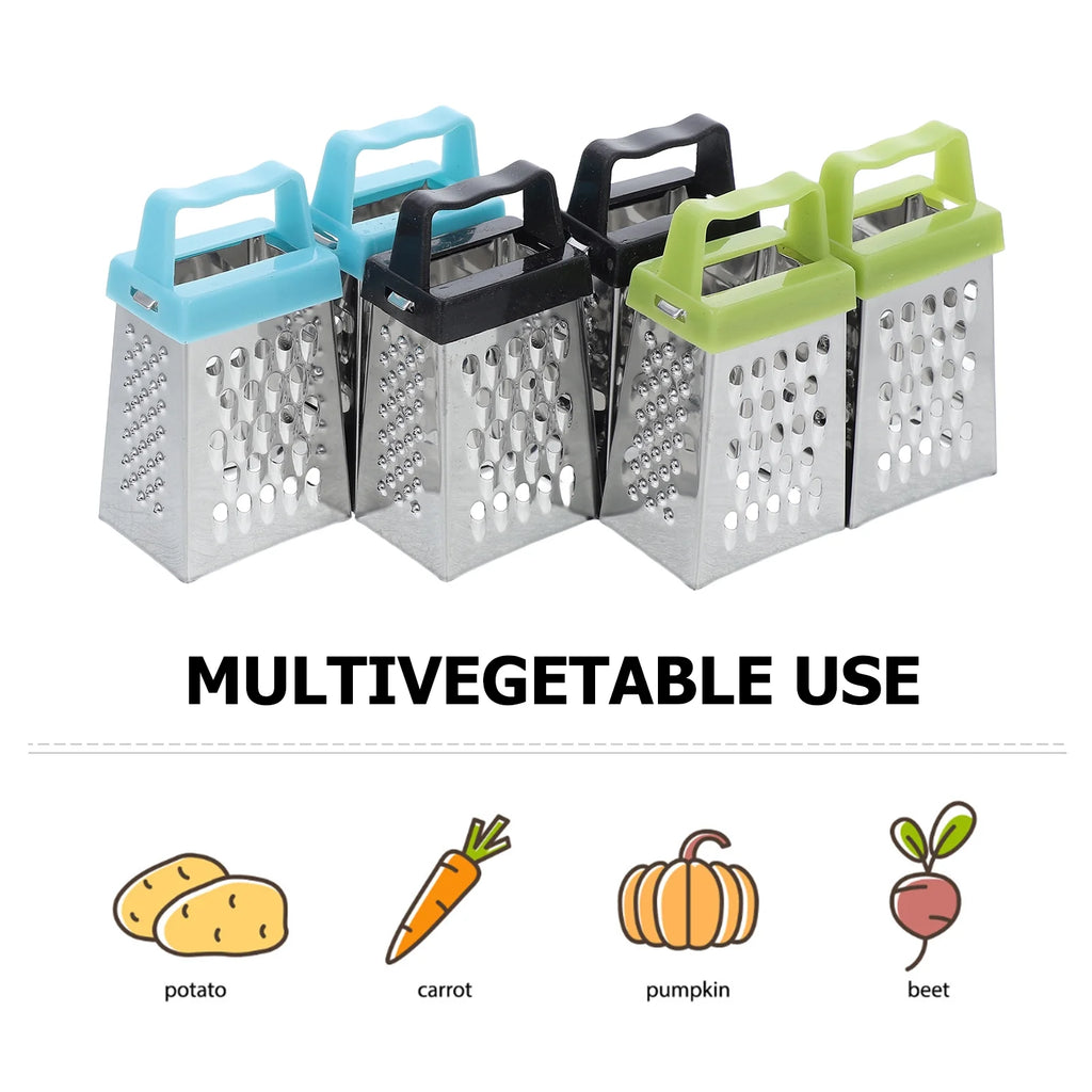 unbranded 6pcs Mini Cheese Grater Stainless Steel Small Box Grater Vegetables Shredder Handheld Kitchen Tool for Slicing Cheese Ginger Potatoes – Durable Stainless Steel Construction with a Practical Everyday Design