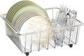 Dish Drying Rack in-Sink 304 Stainless Steel Dish Drainer with Stainless Steel Silverware Holder Over Inside Sink-Adjustable – Durable Stainless Steel Construction with a Practical Everyday Design