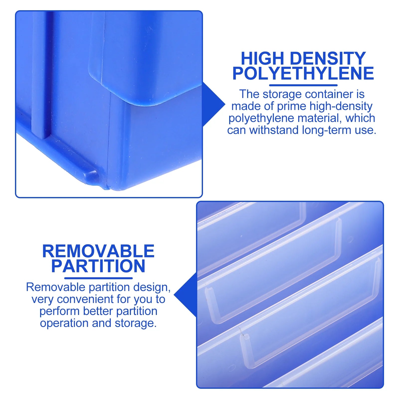 Parts Box Screw Partitions Design Blue Storage Container – Compartmented Organization with a Practical Everyday Design