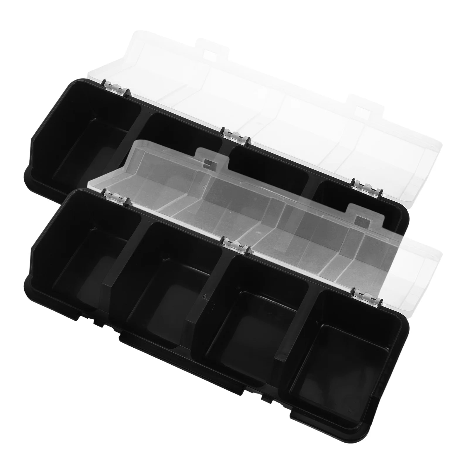 2 Pcs Screw Parts Box Storage Small Organizer Large Organizers and Bins Crate Black – Convenient Multi-Piece Set with a Practical Everyday Design