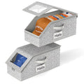 2 Pcs Stackable Hat Storage for Baseball Caps Holds up to 24 Caps Hat Organizer for Closet Sturdy Snapback Boxes for Men with Cardboard Grey – Stackable Organization with a Practical Everyday Design