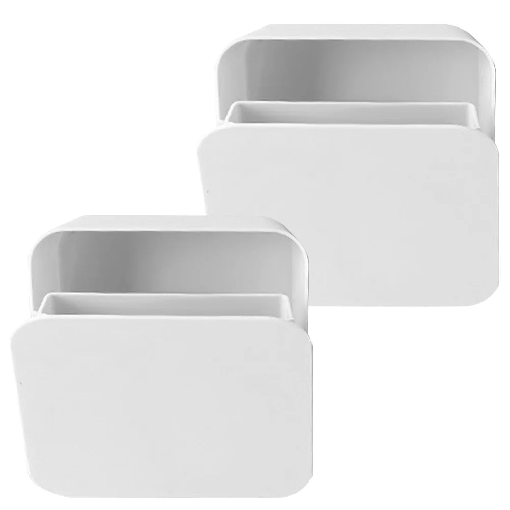 2 Pcs Wall-mounted Boxes Small Apartment Storage Box 14x5.5x14cm White – Space-Saving Hanging Design with a Practical Everyday Design