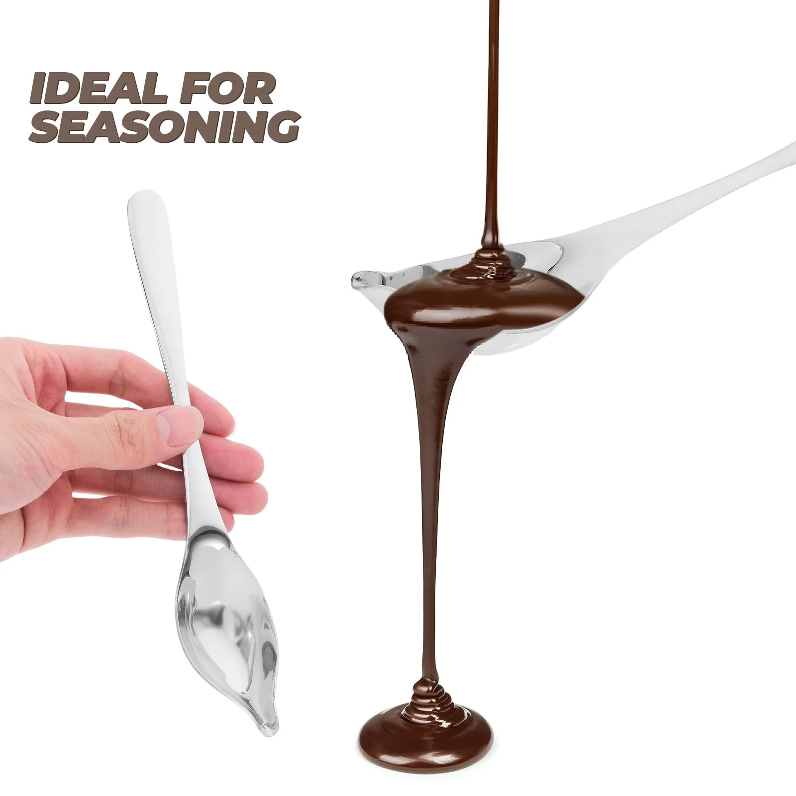 unbranded Household Spoon Stainless Steel Sauce Spoon 19.50X3.50X3.50CM Silver – Durable Stainless Steel Construction with a Practical Everyday Design