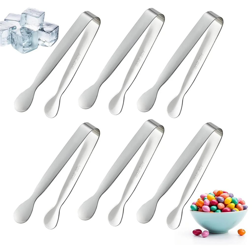 6PCS Mini Small Tiny Tongs 4.25Inch Stainless Steel Small Tongs for Serving Food Kitchen 304stainless Steel – Durable Stainless Steel Construction with a Practical Everyday Design