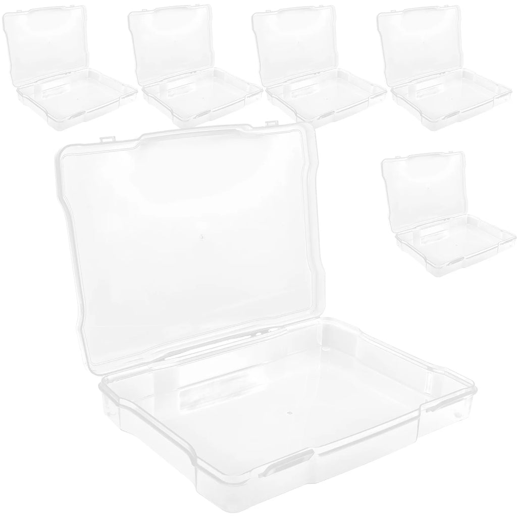 6Pcs Cards Storage Boxes Postcards Photos Organizing Cases Clear Plastic Storage Cases – Clear-View Organization with a Practical Everyday Design