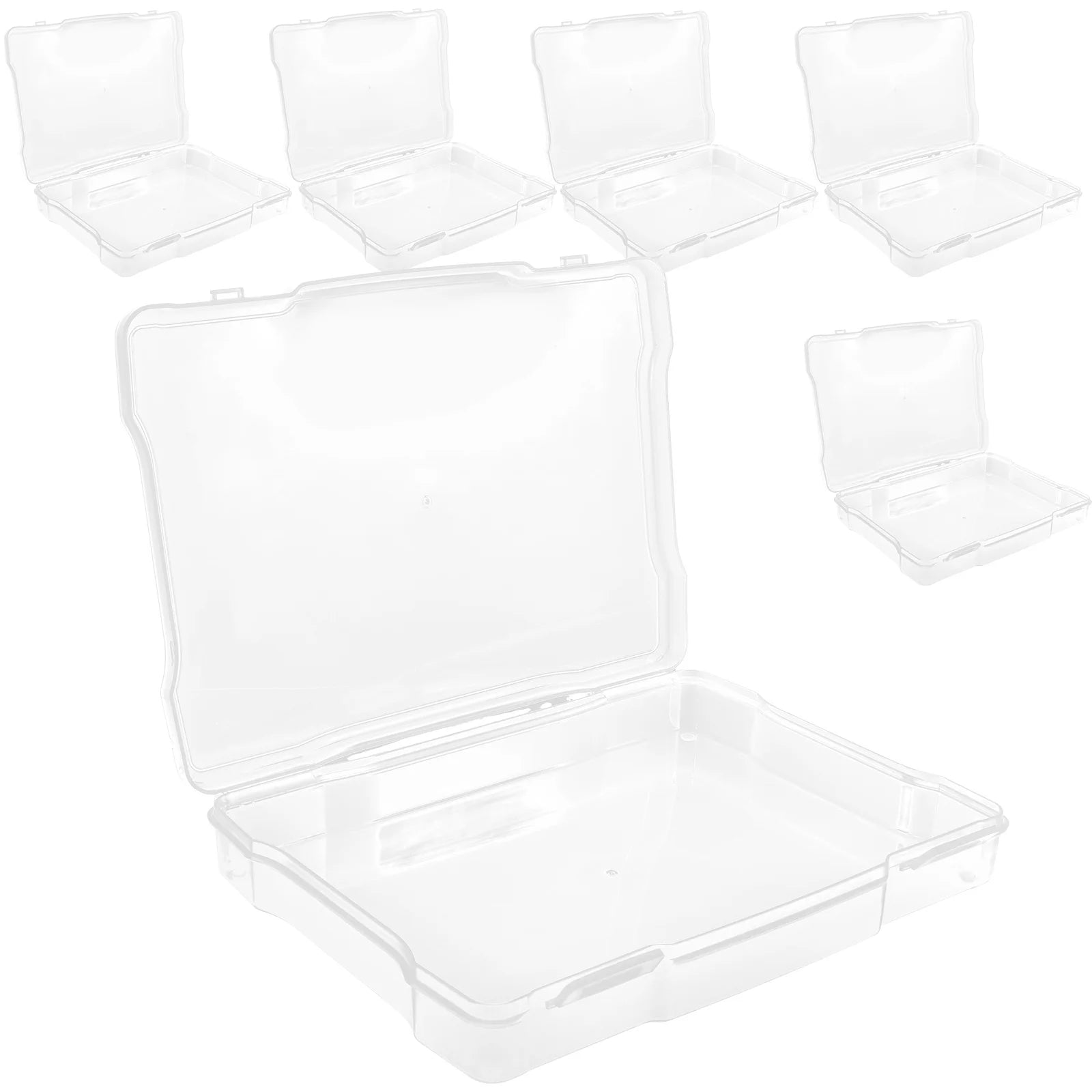 6Pcs Cards Storage Boxes Postcards Photos Organizing Cases Clear Plastic Storage Cases – Clear-View Organization with a Practical Everyday Design