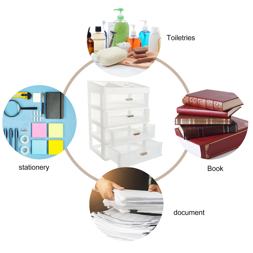 Skincare Desktop Storage Box 32.00X23.00X17.00CM White – Practical Home Organization with a Practical Everyday Design