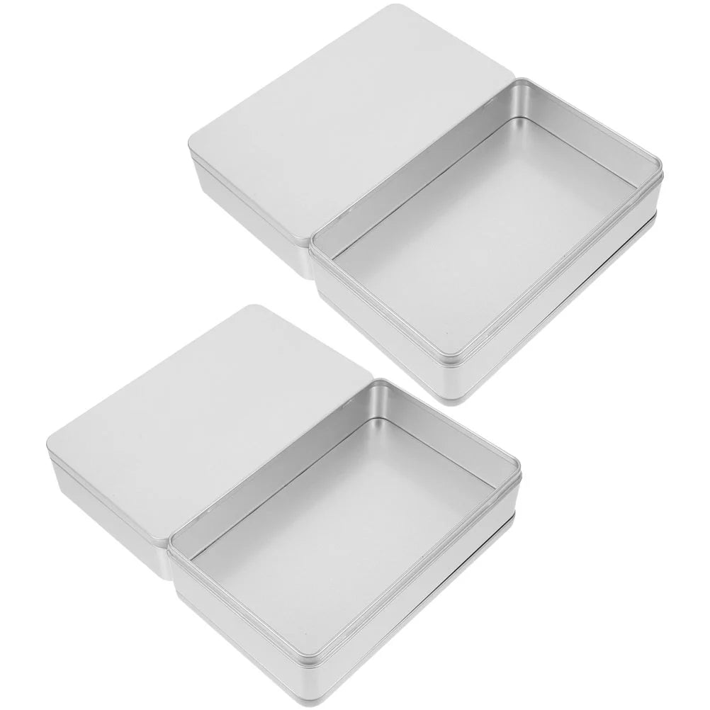 4 Pcs Collapsible Storage Bins Metal Tin Box Compact Lightweight Travel – Multiroom Organization Format with a Practical Everyday Design