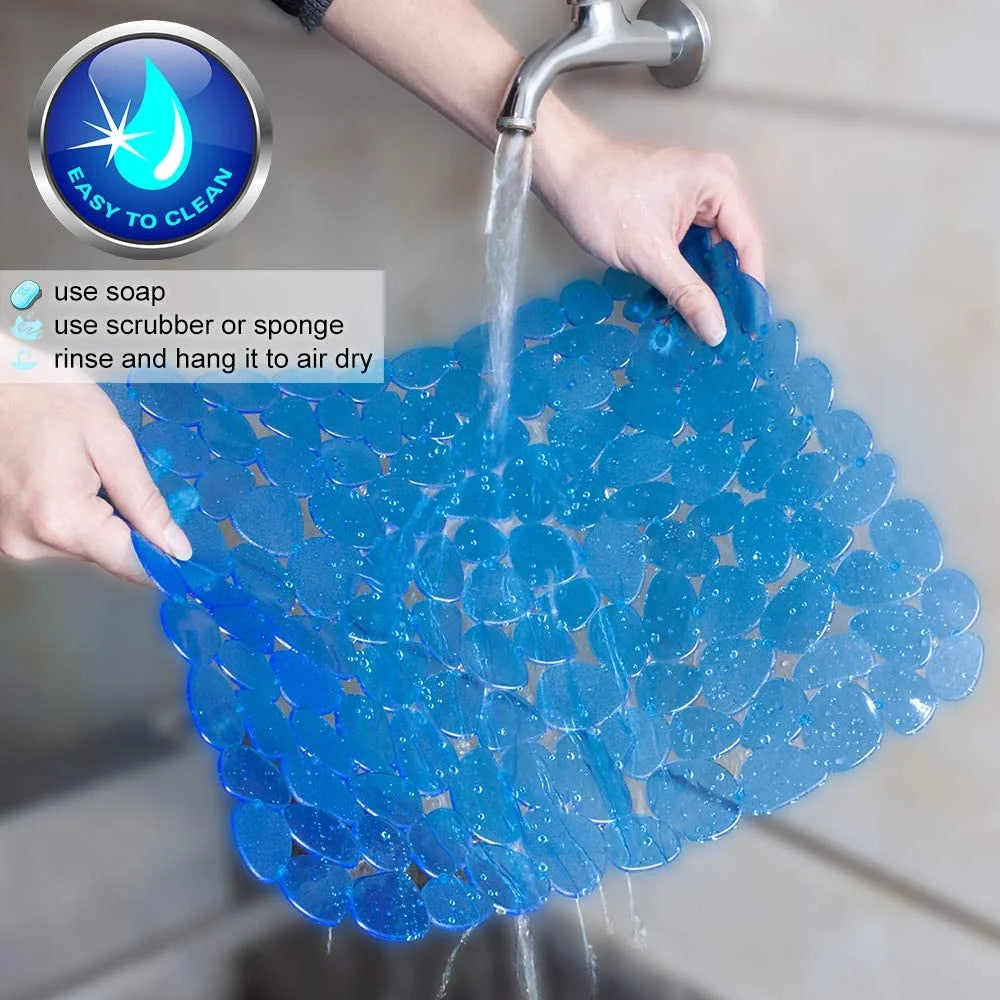 Bligli Pebble Sink Mat 2-Pack - PVC Kitchen Protector for Stainless Steel/Ceramic Dish Drying Mat for Dishes 15.7" x 11.8" Blue – Durable Stainless Steel Construction with a Practical Everyday Design