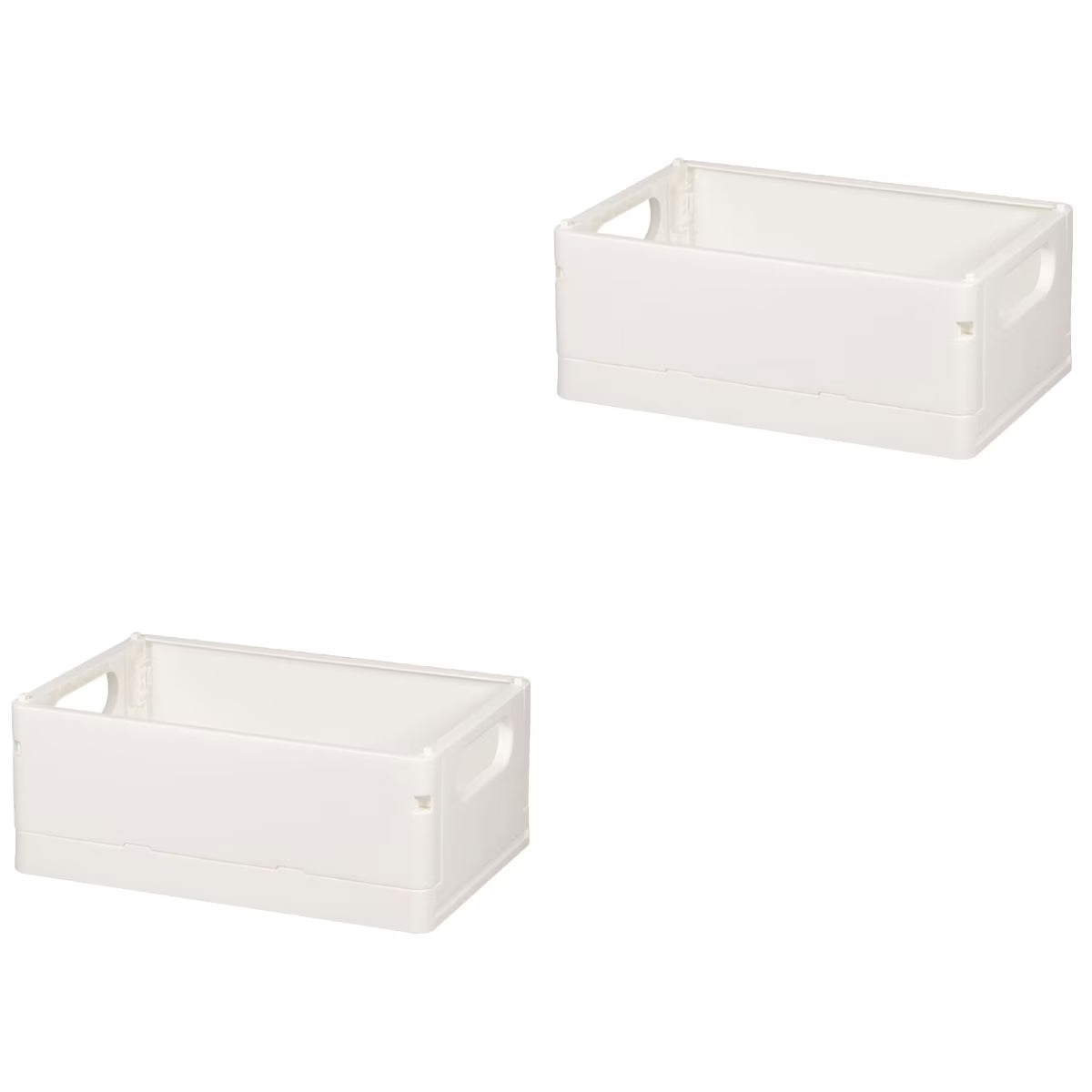 2pcs Household Storage Box Storage Organizer Box Foldable Box Plastic Desktop Makeup Storage Case – Foldable Space-Saving Design with a Practical Everyday Design