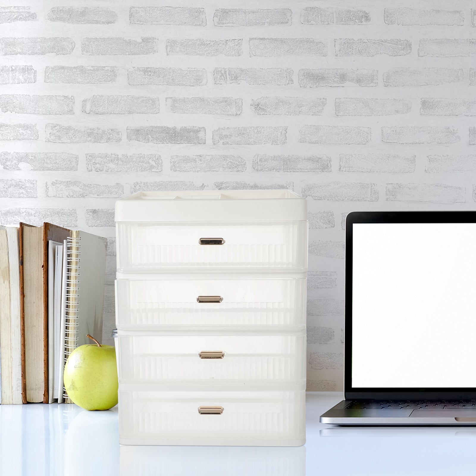 Skincare Desktop Storage Box 32.00X23.00X17.00CM White – Practical Home Organization with a Practical Everyday Design