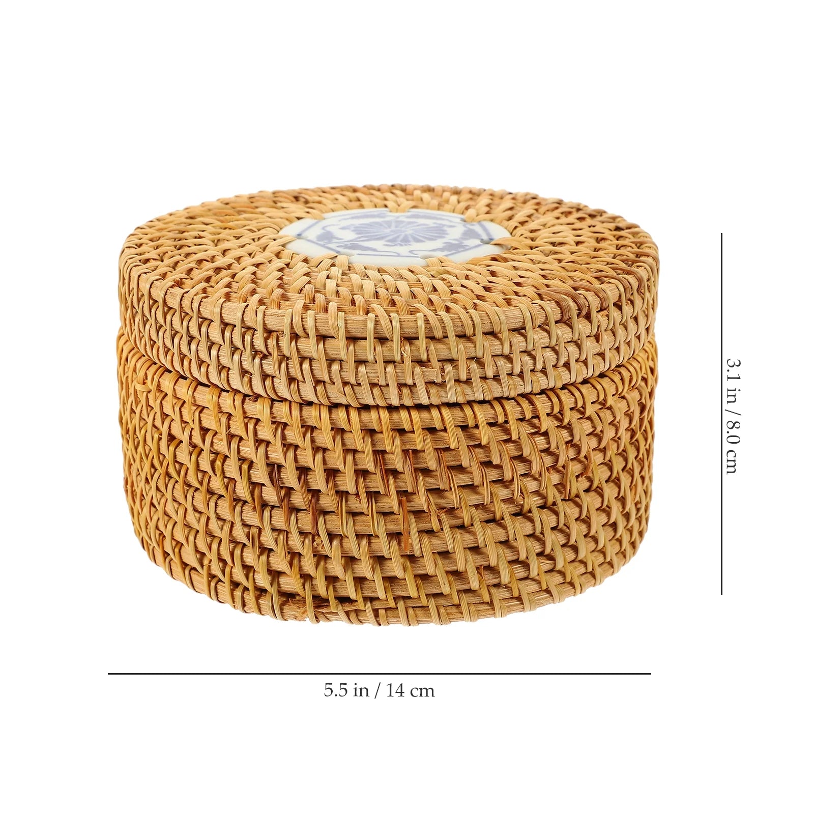 Toy Rattan Nut Box Household Storage Container 14X14X8CM – Practical Home Organization with a Practical Everyday Design