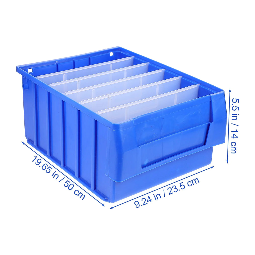 Parts Box Screw Partitions Design Blue Storage Container – Compartmented Organization with a Practical Everyday Design