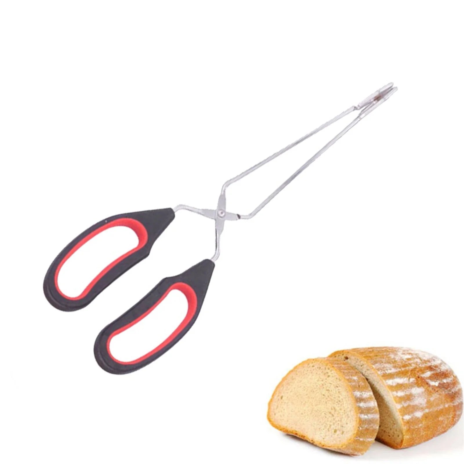 Scissor Tongs with Silicone Tips 23.5x7.5cm Stainless Steel Nonstick Kitchen Cooking Tool – Durable Stainless Steel Construction with a Practical Everyday Design