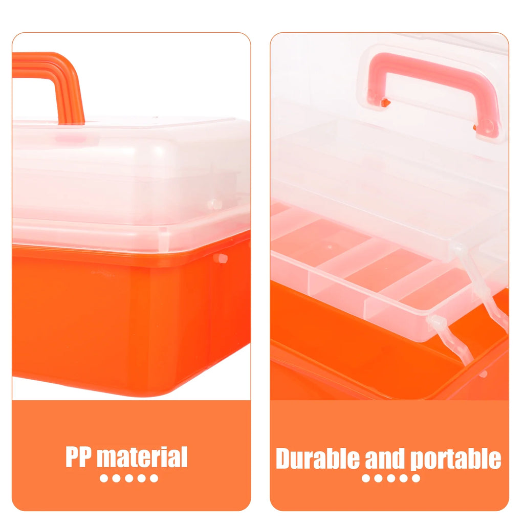 Wicker Three Layer Storage Box Household Tool Box Office 32X17CM Orange – Practical Home Organization with a Practical Everyday Design