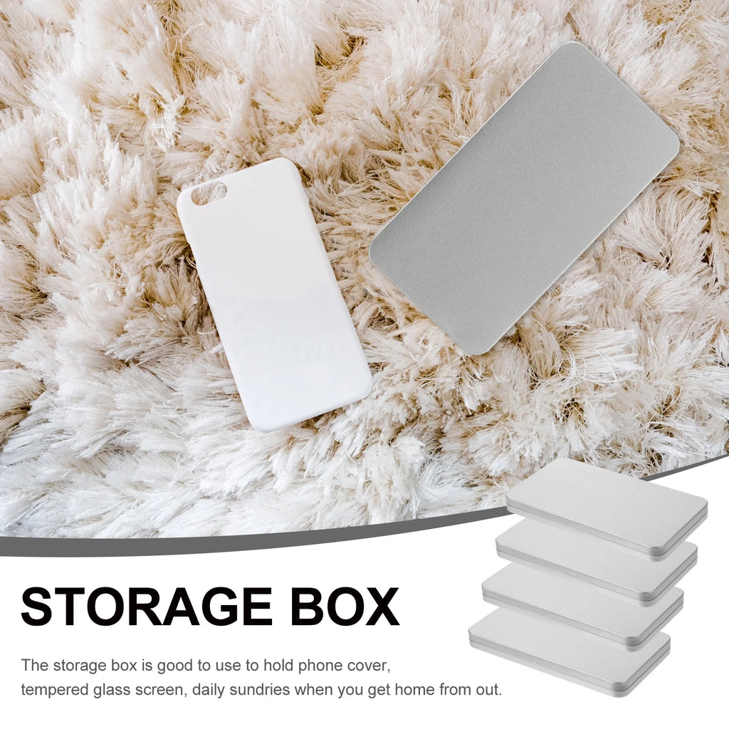 4 Pcs Clear Wicker Basket Tempered Film Storage Box Stylish Holder – Multiroom Organization Format with a Practical Everyday Design