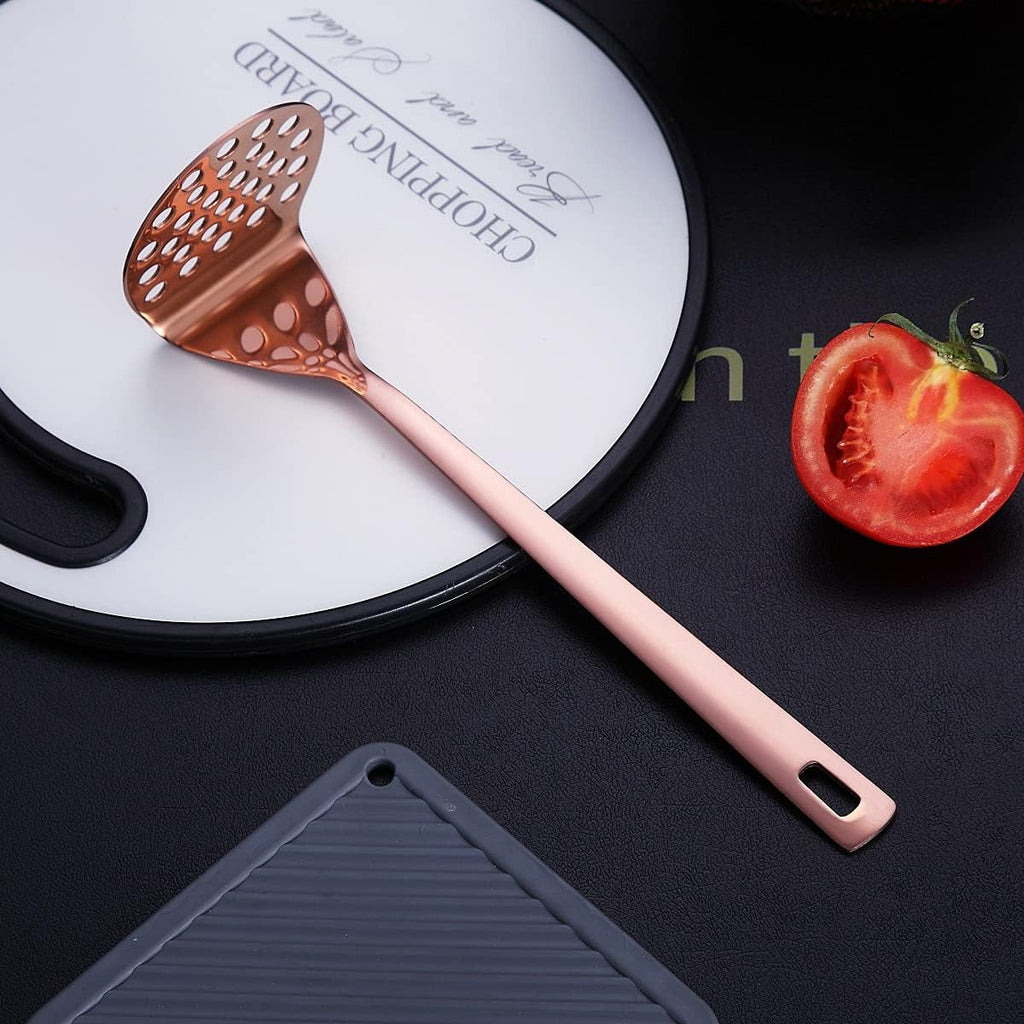 Copper Kitchen Utensils Set,13 Pieces Stainless Steel Cooking Utensils Set with – Durable Stainless Steel Construction with a Practical Everyday Design