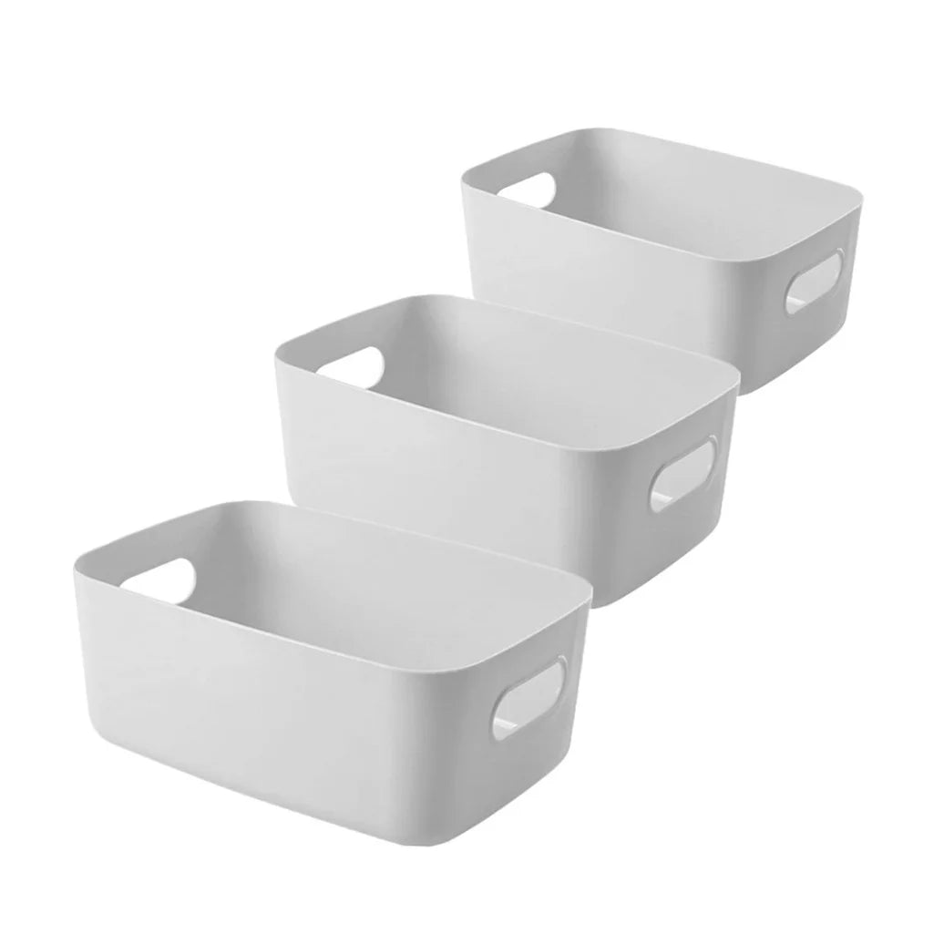 Basket Storage Box Three-Piece Set Medium Containers Boxes – Convenient Multi-Piece Set with a Practical Everyday Design