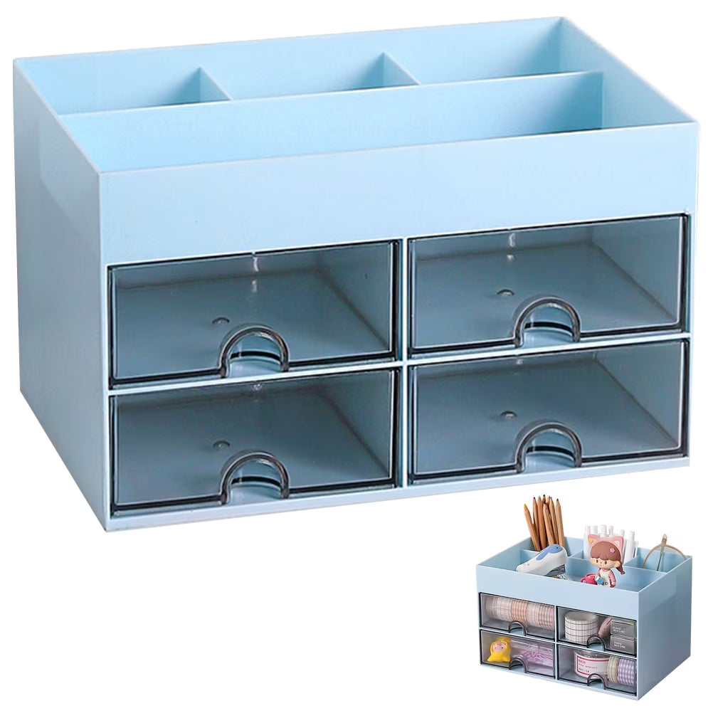Storage Drawers Box Structure Multi-function Stationery Organizer – Multiroom Organization Format with a Practical Everyday Design