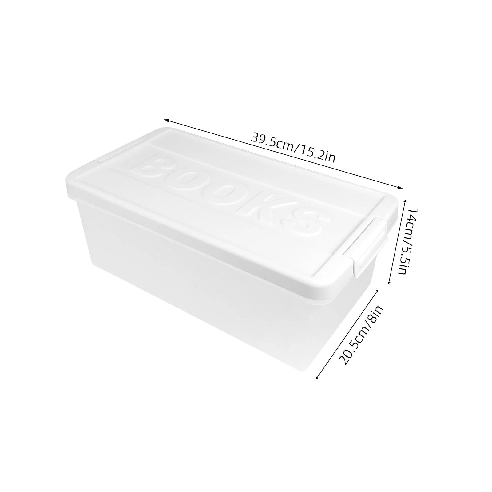 Book Storage Box Office Travel 39.50X20.50X14.00CM White – Practical Home Organization with a Practical Everyday Design