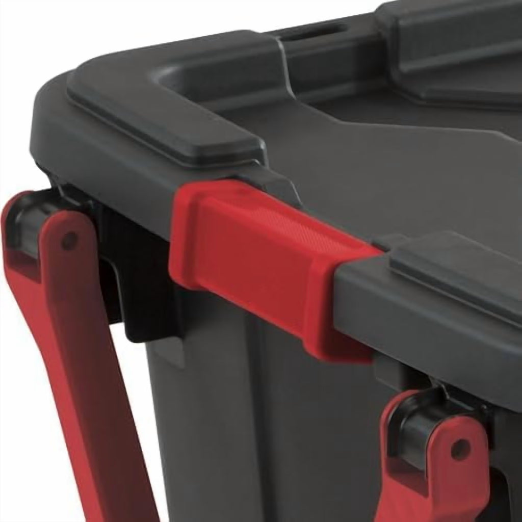 Black 40 Gallon Wheeled Plastic Storage Container with Handle 2 Pack$$Office – Convenient Carry Handles with a Practical Everyday Design