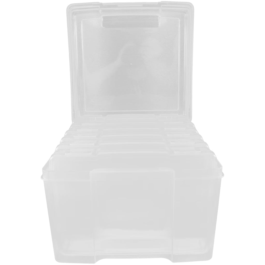 6Pcs Cards Storage Boxes Postcards Photos Organizing Cases Clear Plastic Storage Cases – Clear-View Organization with a Practical Everyday Design