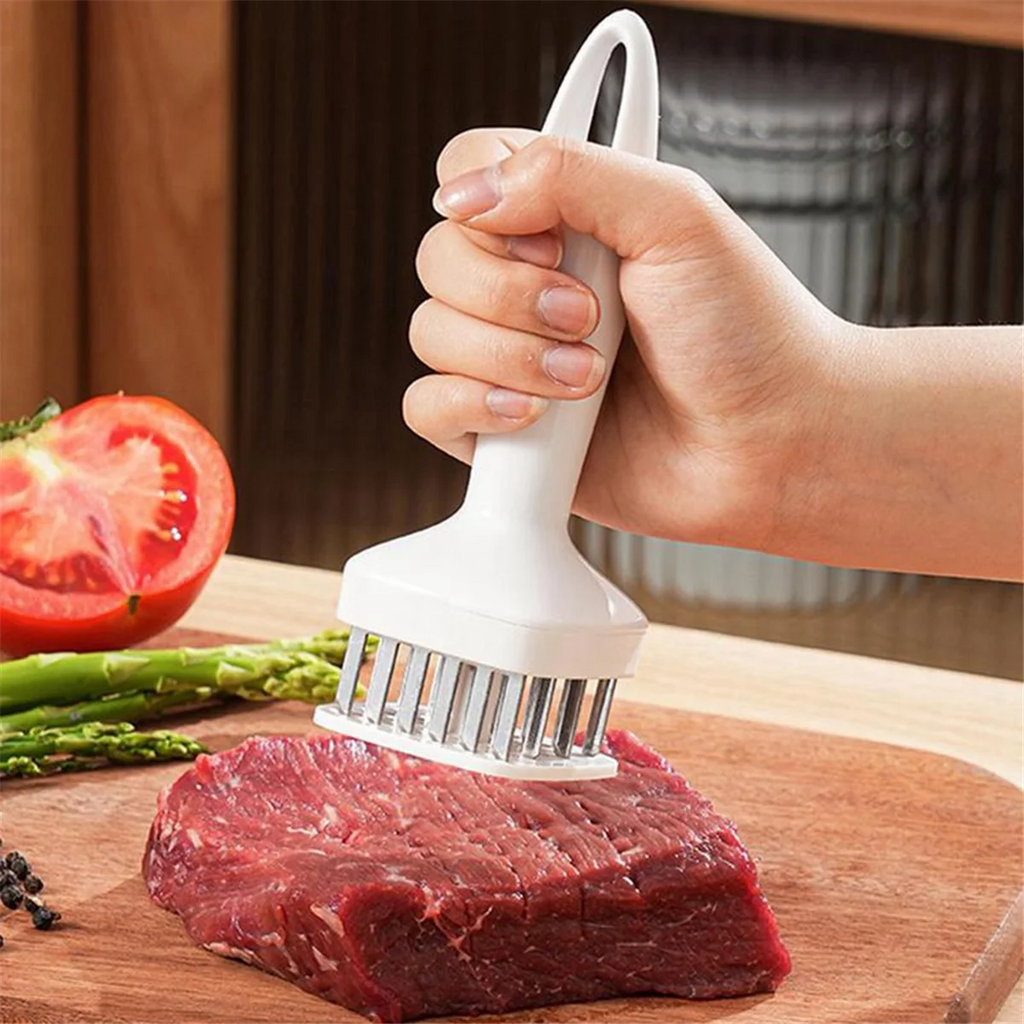 Meat Tenderizer Needle Stainless Steel Prongs Food Grade 5.5x5.5x17cm White – Durable Stainless Steel Construction with a Practical Everyday Design