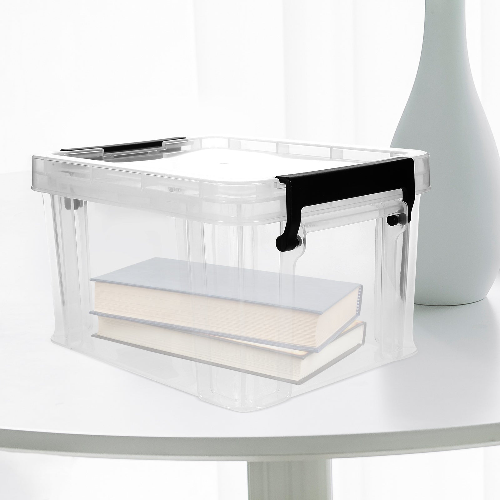 Lids Office Stationery Storage Box 21X16.4X12.5CM Transparent – Clear-View Organization with a Practical Everyday Design