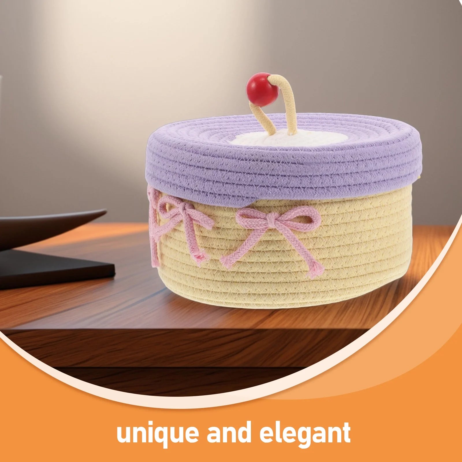 Woven Cotton Rope Basket With Lid Jewelry Storage Box Cute Basket Cotton Rope Basket Storage Woven Basket Woven Rope Basket Bathroom Basket Organizer – Secure Lid Design with a Practical Everyday Design