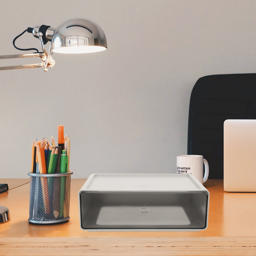 Storage Boxes for Shelves Drawer Stackable Desk Organizer – Everyday Household Format with a Practical Everyday Design