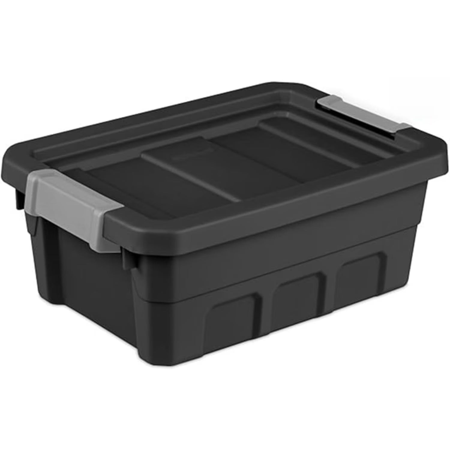 6-Pack Plastic Storage Bins with Lids Stackable Containers 4 Gallon Black – Stackable Organization with a Practical Everyday Design