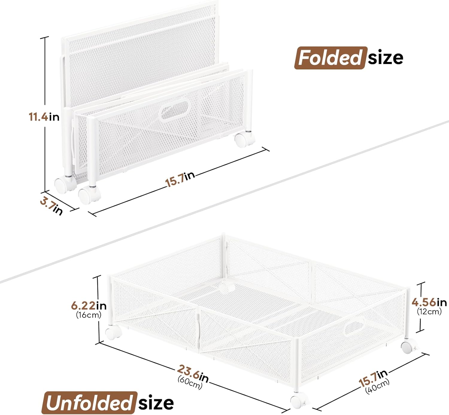 Under Bed Storage Containers with Wheels Under Bed Shoe Storage Organizer Drawer Tool-free Assembly Metal Storage Containers for Bedroom Clothes Shoes Blankets -2PCK – Everyday Household Format with a Practical Everyday Design