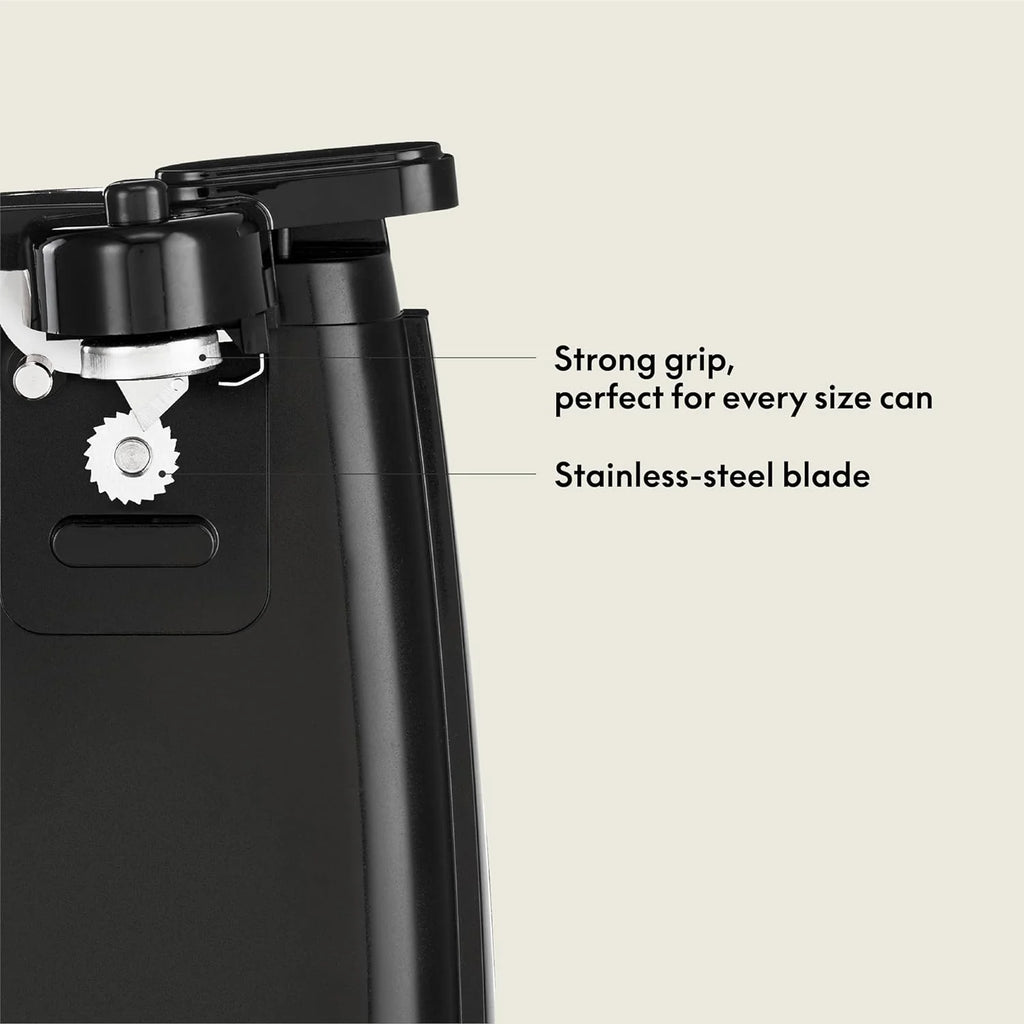 Electric Can Opener and Knife Sharpener Multifunctional Jar and Bottle Opener with Removable Cutting Lever and Cord Storage Stainless Steel Blade – Durable Stainless Steel Construction with a Practical Everyday Design