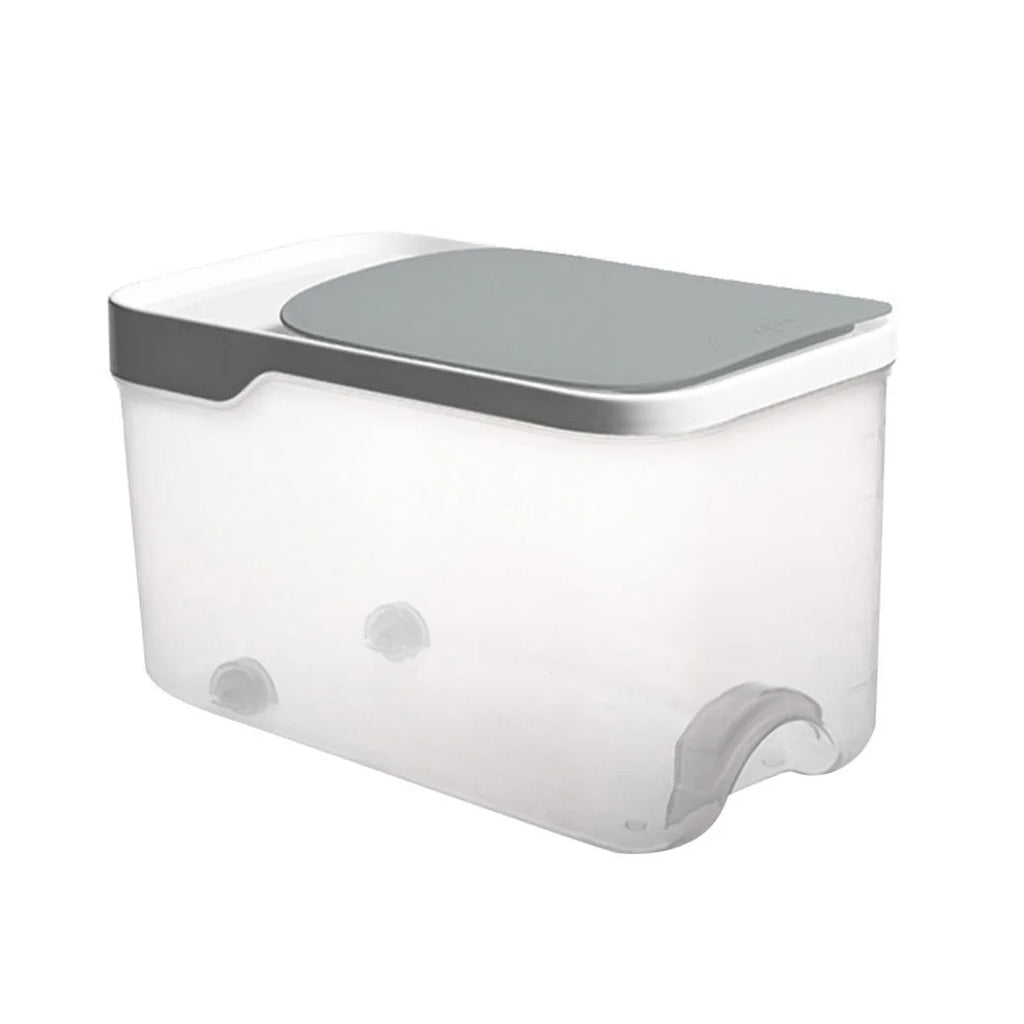 20 Catties Rice Storage Box Jar Cereal Container Dispenser Office Grey – Practical Home Organization with a Practical Everyday Design