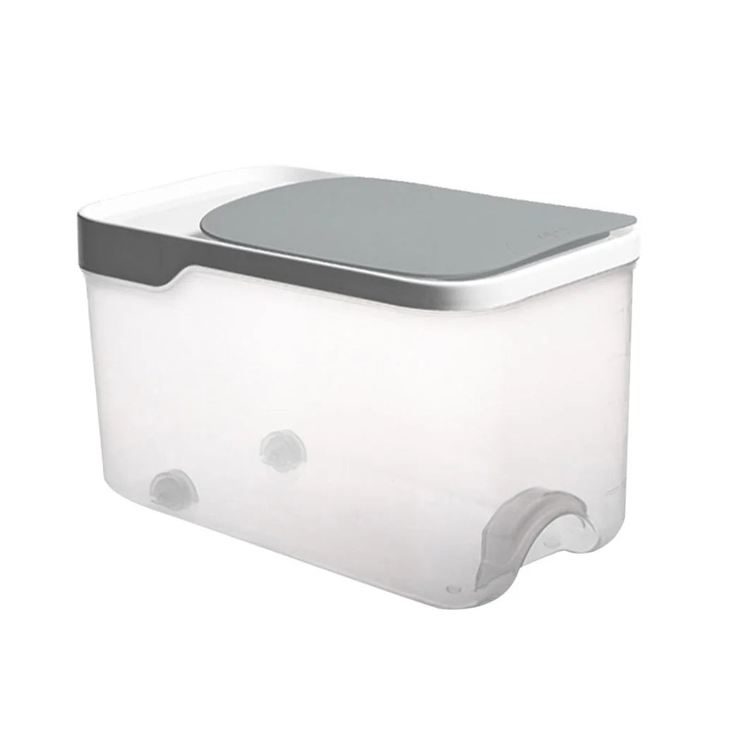 20 Catties Rice Storage Box Jar Cereal Container Dispenser Office Grey – Practical Home Organization with a Practical Everyday Design