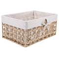Rustic Storage Bins Grass Basket Cube Boxes with Lids Fabric Toy Sundries – Multiroom Organization Format with a Practical Everyday Design