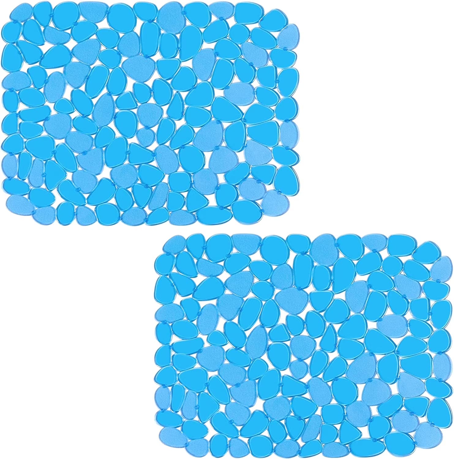 Bligli Pebble Sink Mat 2-Pack - PVC Kitchen Protector for Stainless Steel/Ceramic Dish Drying Mat for Dishes 15.7" x 11.8" Blue – Durable Stainless Steel Construction with a Practical Everyday Design