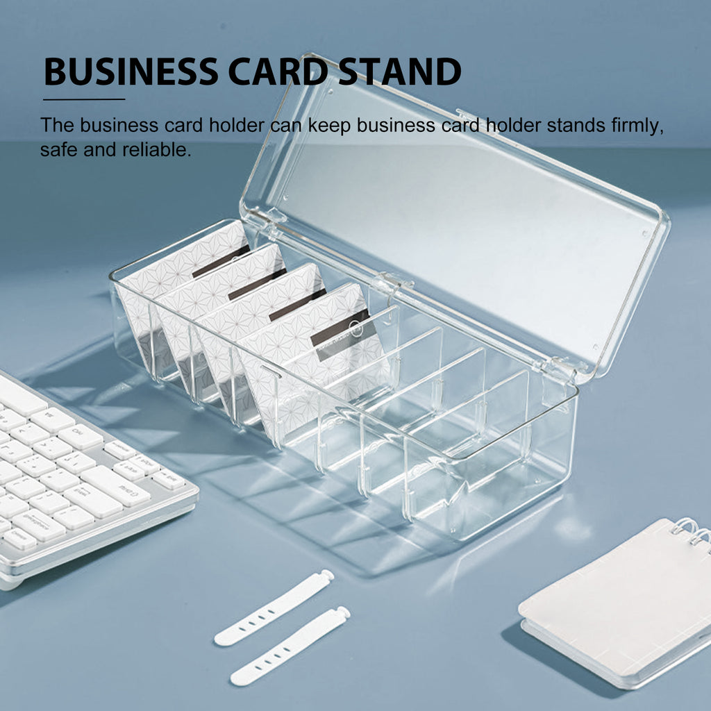 Card Game Business Cards Card Storage Box Travel 26X10X7.5CM Transparent – Clear-View Organization with a Practical Everyday Design