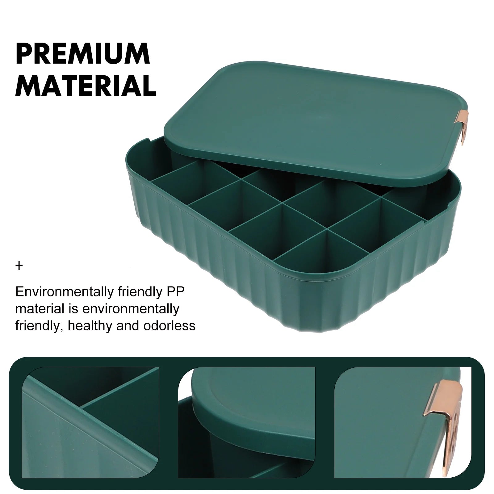 Organizer Bin Storage Box Underwear Drawer Storage Baby 30X23.5X8CM Green – Convenient Family Mealtime Use with a Practical Everyday Design