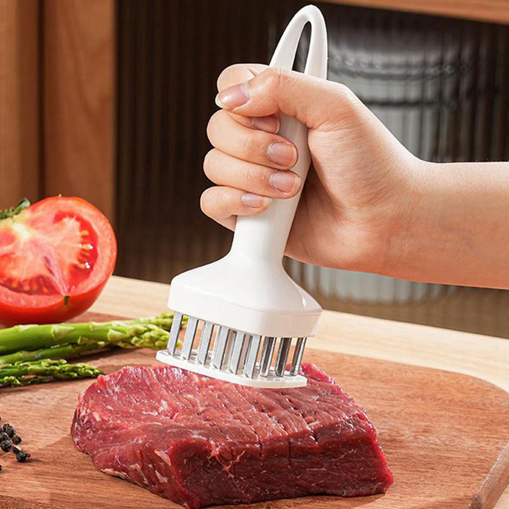 Meat Tenderizer Needle Stainless Steel Prongs Food Grade 5.5x5.5x17cm White – Durable Stainless Steel Construction with a Practical Everyday Design