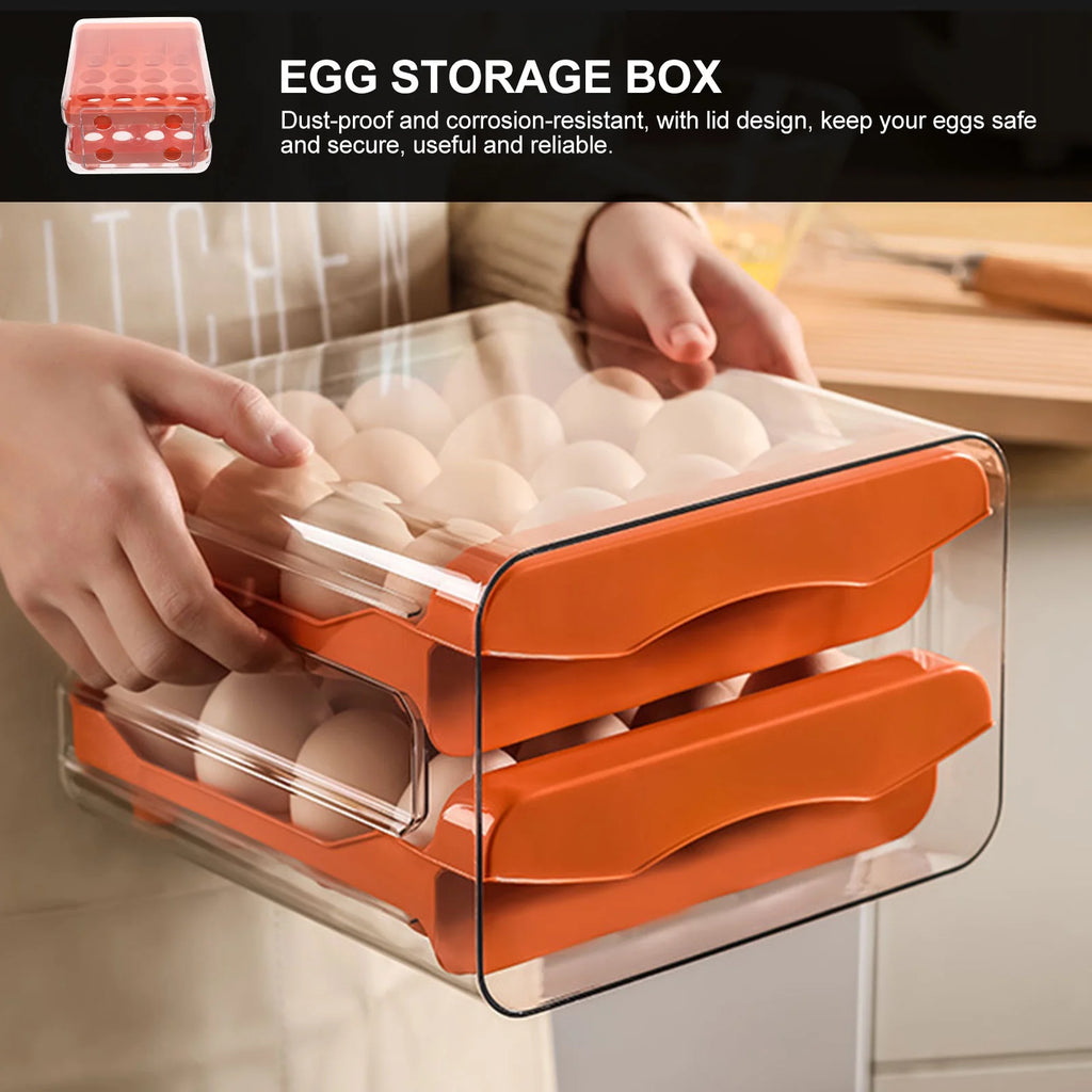 Holder Decor Egg Storage Box Egg Storage Shelf 21.5x22.5x14cm Orange – Practical Home Organization with a Practical Everyday Design